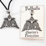 Valhalla Raven Pendant Necklace - Viking Valknut Talisman