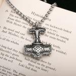 Viking Thor's Hammer Stainless Steel Pendant Necklace