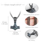 Sterling Silver Thor's Hammer Necklace for All