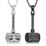 Viking Thor Hammer Ashes Necklace for Memorial