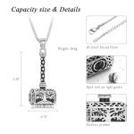 Viking Thor Hammer Ashes Necklace for Memorial