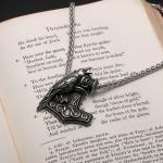 Thor's Hammer Raven Stainless Steel Pendant Necklace