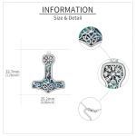 Viking Thor Hammer Necklace in Sterling Silver