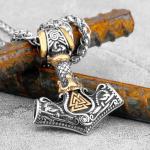 Viking Thor Hammer Mjolnir Necklace for Men