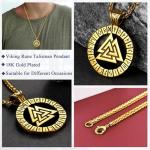 Norse Viking Compass Valknut Pendant Necklace