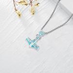 Thor Hammer Necklace with Tree of Life Pendant