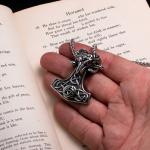 Viking Thor's Hammer Goat Pendant Necklace