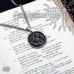 Viking Dragon Valknut Medallion Stainless Steel Necklace