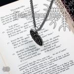 Viking Dragon Valknut Medallion Stainless Steel Necklace