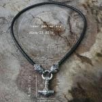 Viking Wolf Necklace with Thor Hammer Pendant