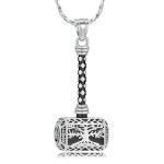 Viking Thor's Hammer Urn Necklace for Ashes