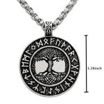 Viking Talisman Necklace with Mjolnir and Wolf