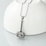 Viking Thor's Hammer Urn Necklace for Ashes