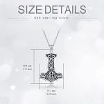 Thor's Mjolnir Necklace in Sterling Silver