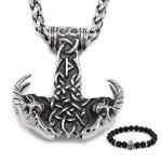 Mjolnir Thor Hammer Goat Head Necklace for Everyone