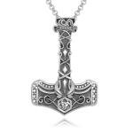 Sterling Silver Thor's Hammer Mjolnir Necklace