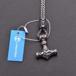 Viking Thor Hammer Necklace - Mjolnir Pendant for Men