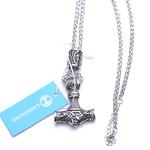 Viking Thor Hammer Necklace - Mjolnir Pendant for Men