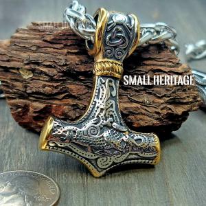 Viking Mjolnir Necklace - Stainless Steel Pendant