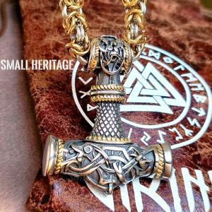 Viking Mjolnir Pendant Necklace in Stainless Steel