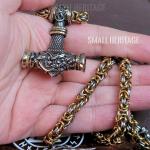 Viking Mjolnir Pendant Necklace in Stainless Steel