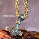 Viking Mjolnir Pendant Necklace in Stainless Steel