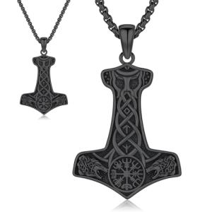 Viking Thor's Hammer Necklace in Sterling Silver