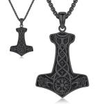 Viking Thor's Hammer Necklace in Sterling Silver