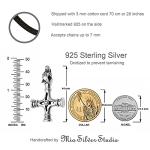 Viking Wolf Cross Necklace in 925 Silver