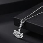 Sterling Silver Thor's Hammer Mjolnir Necklace