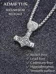 Sterling Silver Thor Hammer Necklace - Mjolnir Pendant
