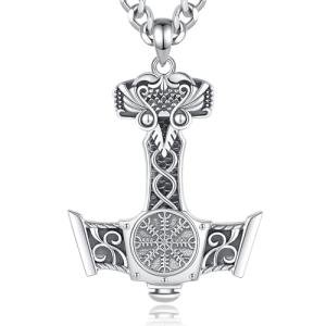 Thor's Hammer Necklace in Sterling Silver