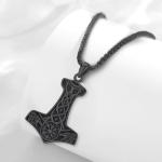 Viking Thor's Hammer Necklace in Sterling Silver