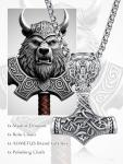 Sterling Silver Thor Hammer Necklace - Mjolnir Pendant