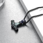 Viking Mjolnir Hammer Necklace in Sterling Silver