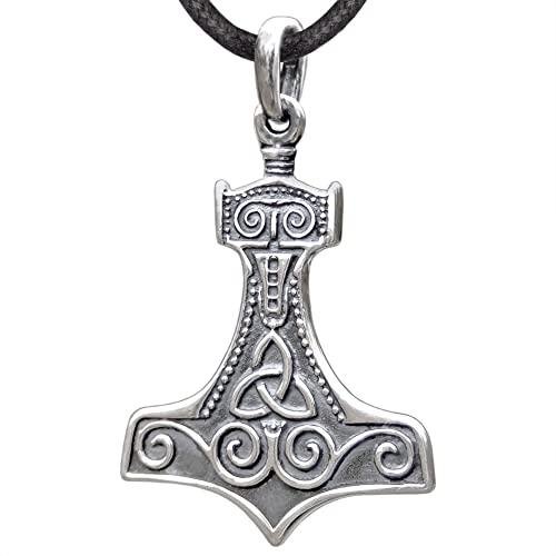 Sterling Silver Thor's Hammer Necklace - Mjolnir Pendant