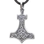Sterling Silver Thor's Hammer Necklace - Mjolnir Pendant
