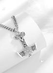 Thor's Hammer Necklace in Sterling Silver