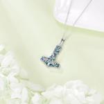 Thor Hammer Necklace in 925 Silver with Celtic Knot