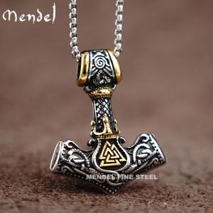 Gold Plated Viking Thor’s Hammer Pendant Necklace