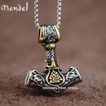 Gold Plated Viking Thor's Hammer Necklace for Men
