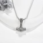 Thor's Hammer Necklace in Sterling Silver