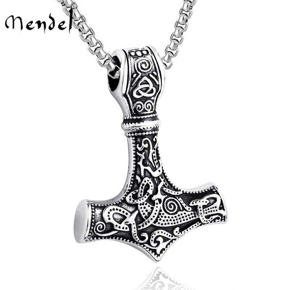 Men's Norse Viking Mjolnir Pendant Necklace
