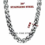 30 Inch Heavy Stainless Steel Thor's Hammer Necklace