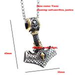 Gold Plated Viking Thor's Hammer Necklace for Men