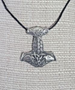 Viking Thor's Hammer Pewter Pendant Necklace