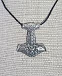 Viking Thor's Hammer Pewter Pendant Necklace