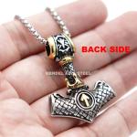Gold Plated Viking Thor's Hammer Necklace for Men