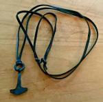 Mjolnir Hammer Necklace on 30" Leather Cord