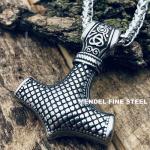 30 Inch Heavy Stainless Steel Thor's Hammer Necklace